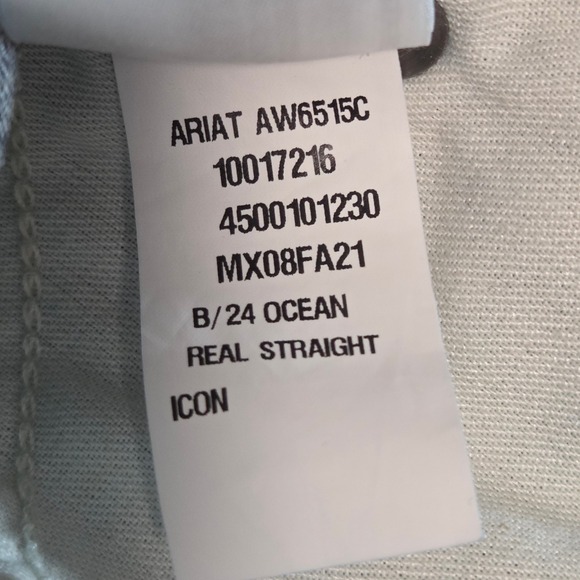 Ariat Real Straight Icon Denim Jeans Womens 29S Mid Rise Stretch Western - Picture 5 of 11